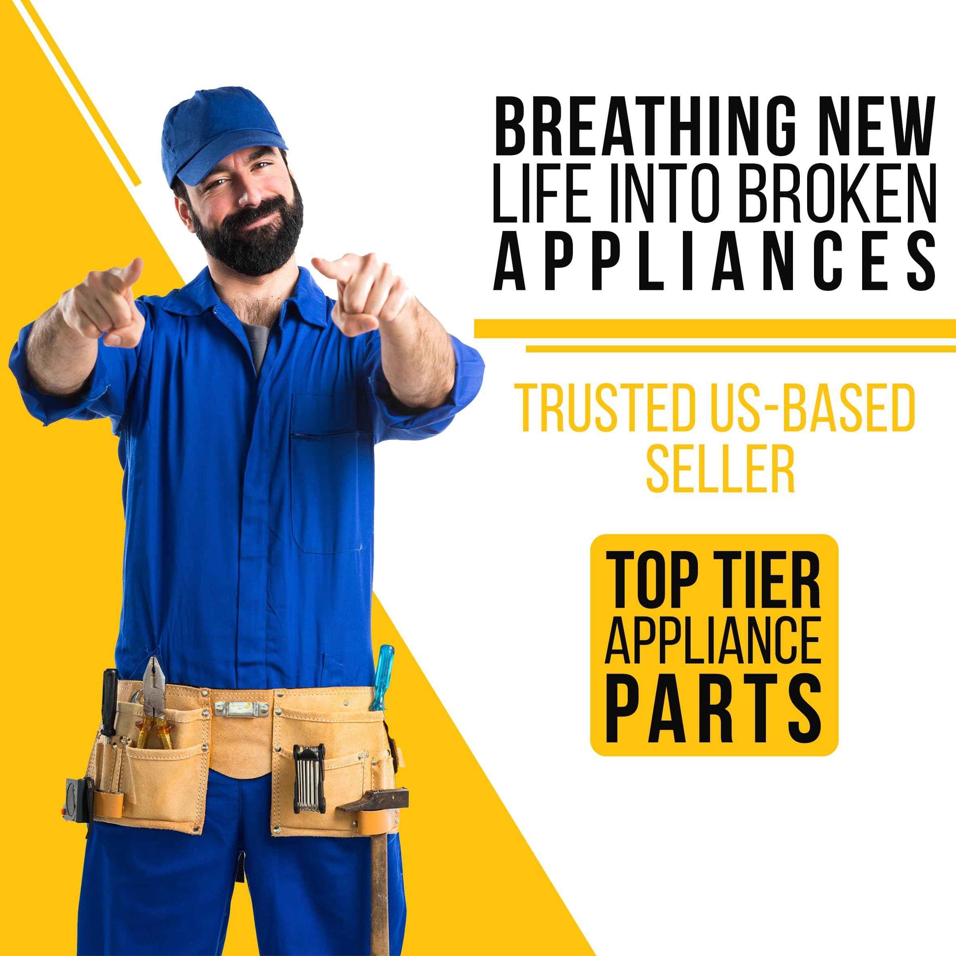 PartsBroz WP8563965 Lid Hinge - Compatible With Whirlpool Maytag Kenmore Washer - Replaces AP6013307 8563965 1201399 PS11746533 Ultra Durable Replacement