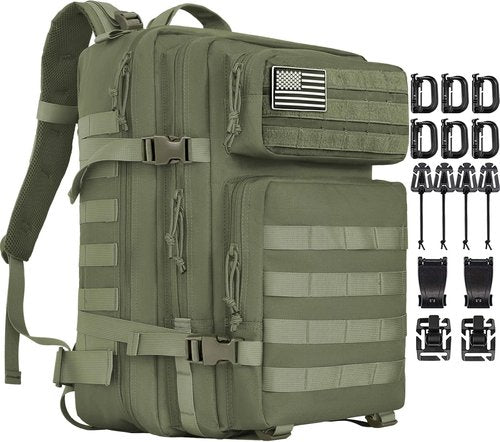 Createy 45L Military Tactical Backpack - Large 3-Day Assault Pack for Camping & Hiking