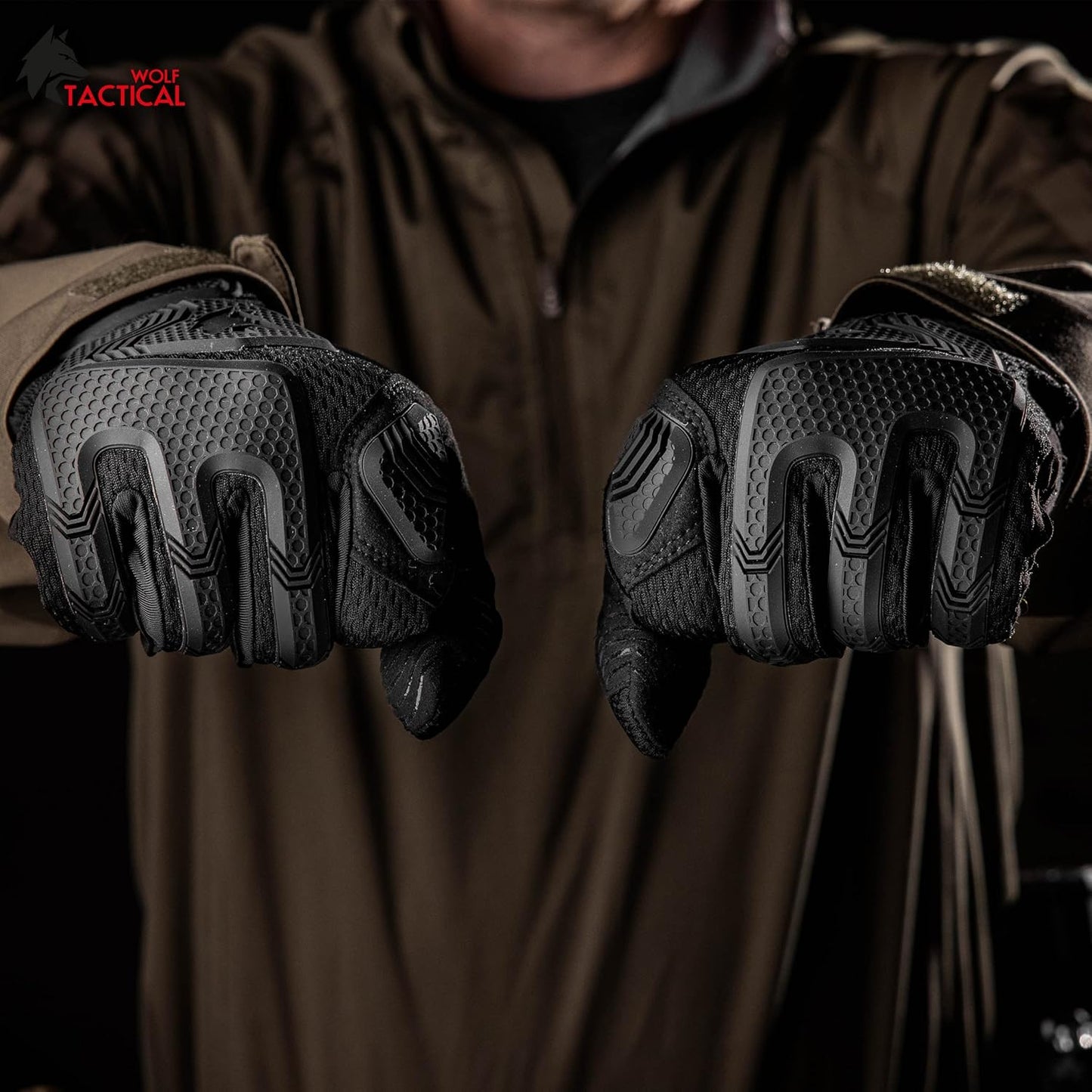 WOLF TACTICAL Shooting Gloves - Military Touchscreen Tactical Gloves for Men | Perfect for Airsoft & Paintball