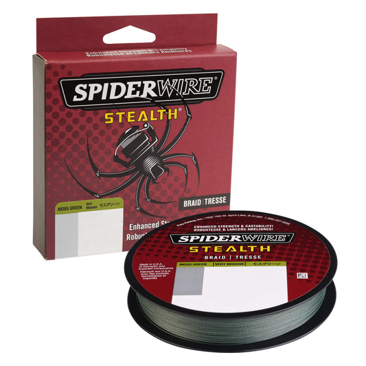 SpiderWire Stealth® Superline, Moss Green, 40lb | 18.1kg, 500yd | 457m Braided Fishing Line, Suitable for Freshwater and Saltwater Environments