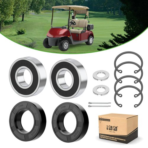 10L0L Golf Cart Rear Axle Bearing & Seal Kit 2 Pack for EZGO Marathon, Medalist, TXT, RXV 1978-up, Replace OEM 611931 620343 70181-G01 15112G1 230-889 82705-78