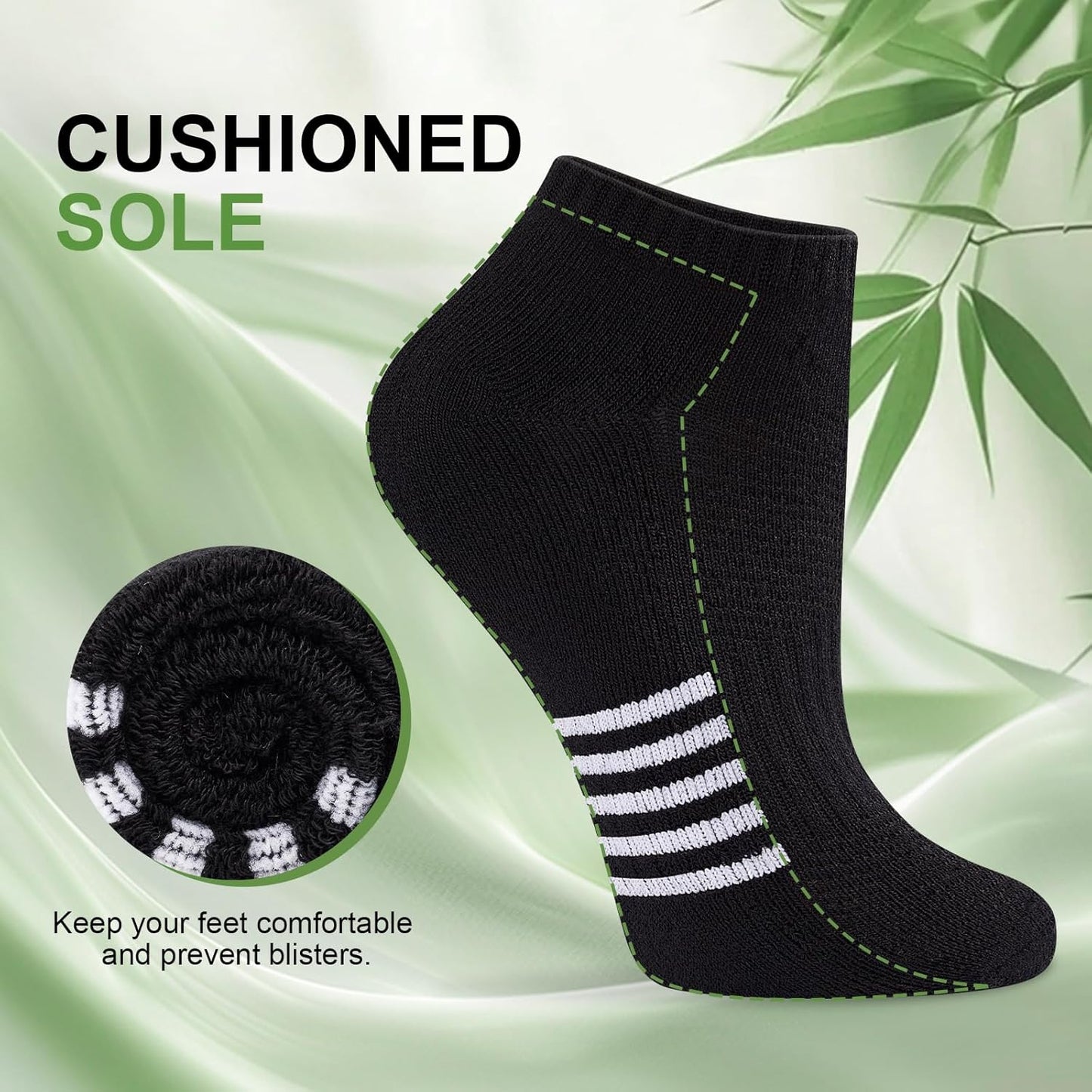 Skiennix Ankle Socks for Women - 12 Pairs Bamboo Viscose, Breathable & Moisture-Wicking, Low Cut