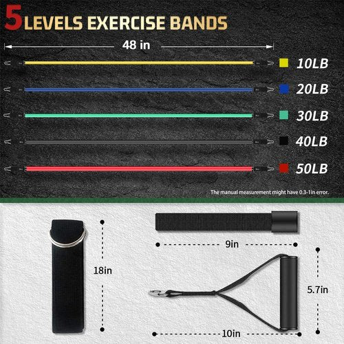VEICK Resistance Bands, Exercise Bands, Workout Bands, Resistance Bands for Working Out with Handles for Men and Women, Exercising Bands for Fitness Weights Work Out at Home