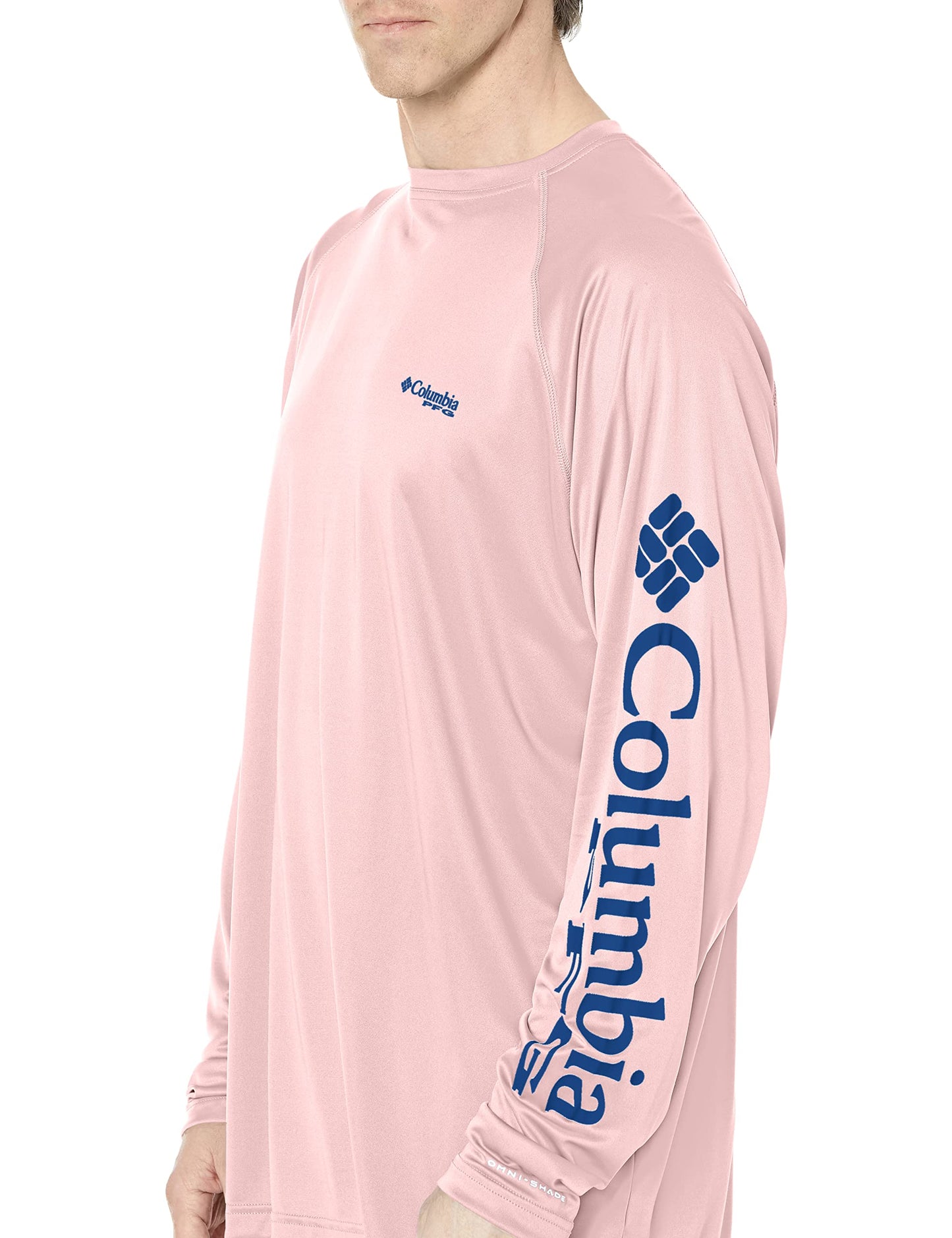 Columbia Men's Terminal Tackle Long Sleeve Shirt, Cherry Blossom/Vivid Blue, XX-Large