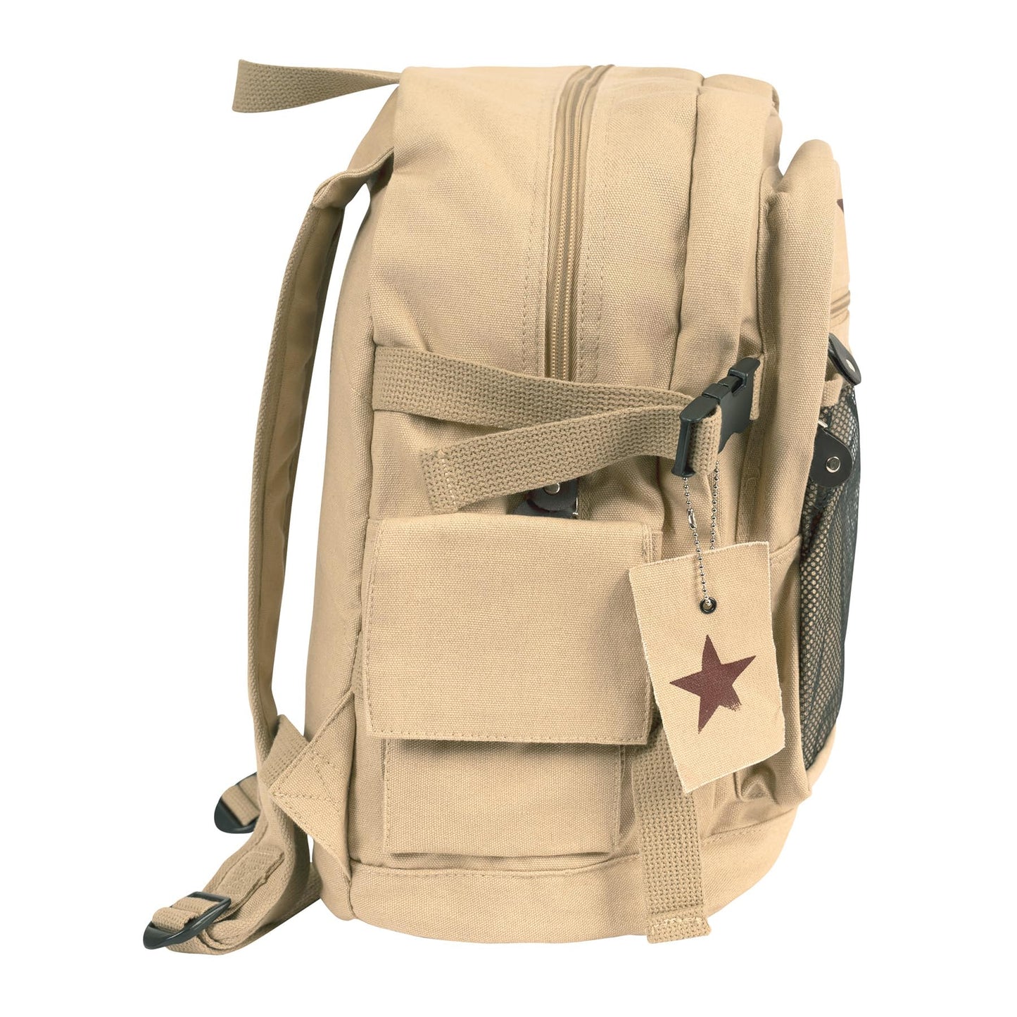 Rothco Vintage Canvas Star Backpack, Khaki