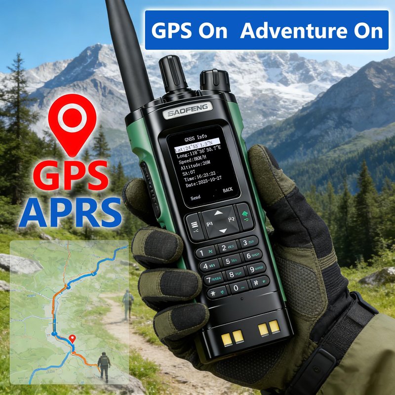 BAOFENG DM-32UV 10W DMR Radio | GPS, APRS, NOAA Weather | Adult Ham Radio Kit for Emergency Prep & Outdoor Adventures | Tactical Antenna, MOLLE Bag, Comms Card,Programming Cable & Type-C Charger (1)