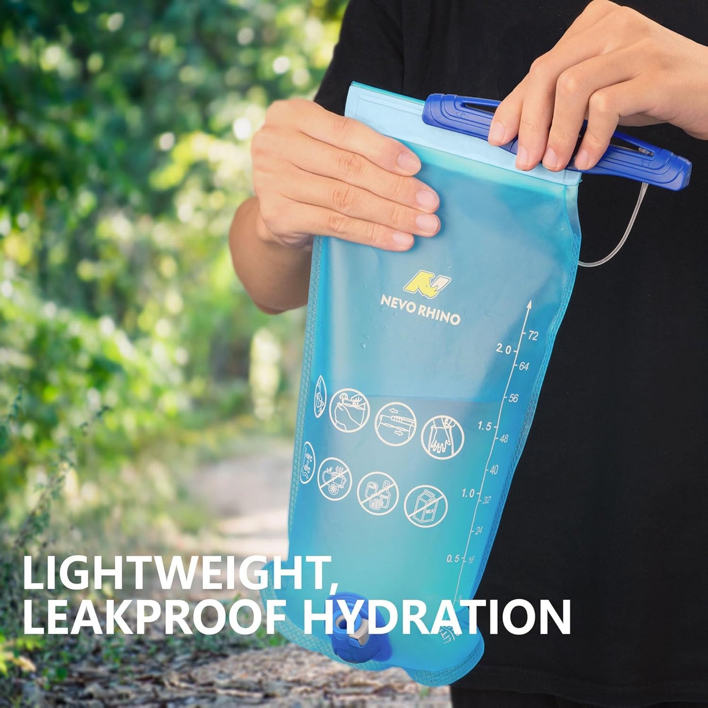 N NEVO RHINO Hydration Bladder | Leak-Proof 1.5L/2L/3L BPA-Free Water Reservoir for Hiking Packs