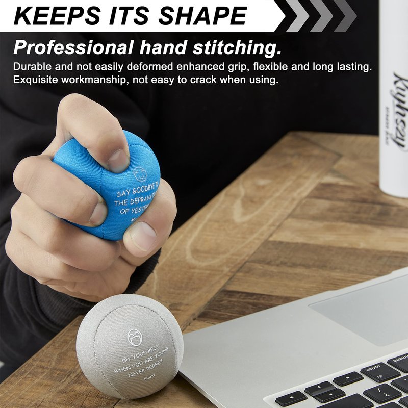 Kvyhszy Stress Balls Tri-Density Hand Therapy Exercise Balls for Adults Grips Strength Training Squeeze Ball for Kids