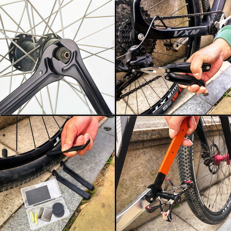 YBEKI Professional Bike Repair Tool Kit with Hard Case - Complete Maintenance Set for Mountain & Road Bikes, Includes Ratchet, Chain Tool, Crank Puller, Tire Bead Breaker, Multi-purpose Pliers