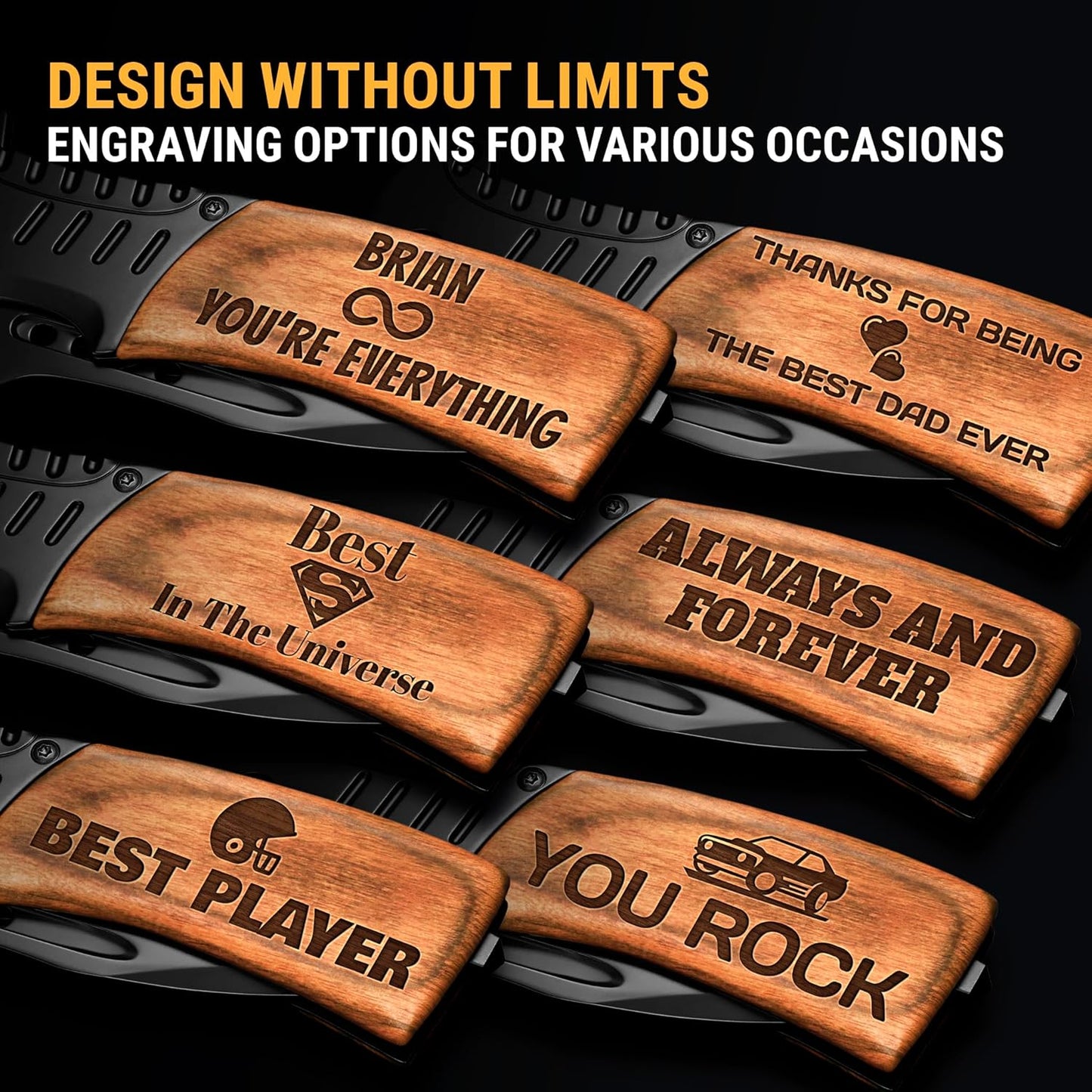 Skiennix Custom Knife - Personalized Engraved Gifts for Men & Women - Unique Pocket Knives for Any Occasion