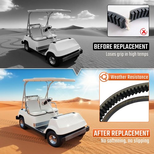 CLUBRALLY Golf Cart Drive/Starter Generator Belt Kit, Applicable to Yamaha G1 G3, OEM#J17-46241-00-00/J10-46241-00-00, J10-81173-00