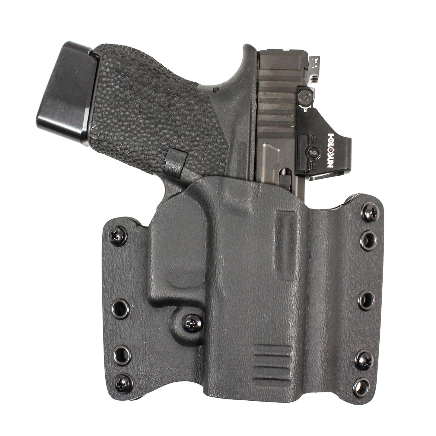 DeSantis Raptor 2.0 OWB Holster - Lightweight Compact Holster OWB, Compatible with Glock 43, 43X, 43X MOS, 48, 48 MOS with or Without Red Dot Sight - Right Hand Draw, Black