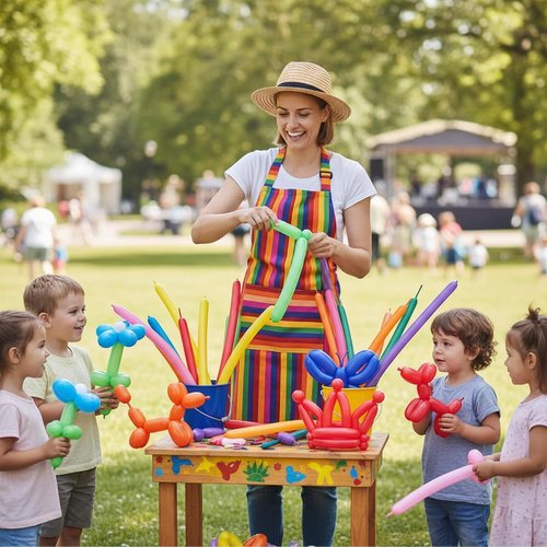 KADBANER 260Q Long Balloons - 100 Pack Latex Balloons for Graduation, Wedding & Birthday Celebrations