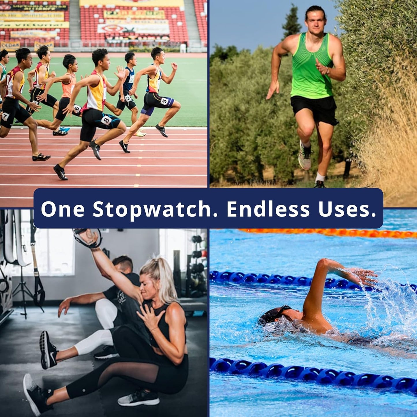 Ultrak 100 Lap Memory Timer - Accurate Timing Solution for Athletes | Bright Yellow Design