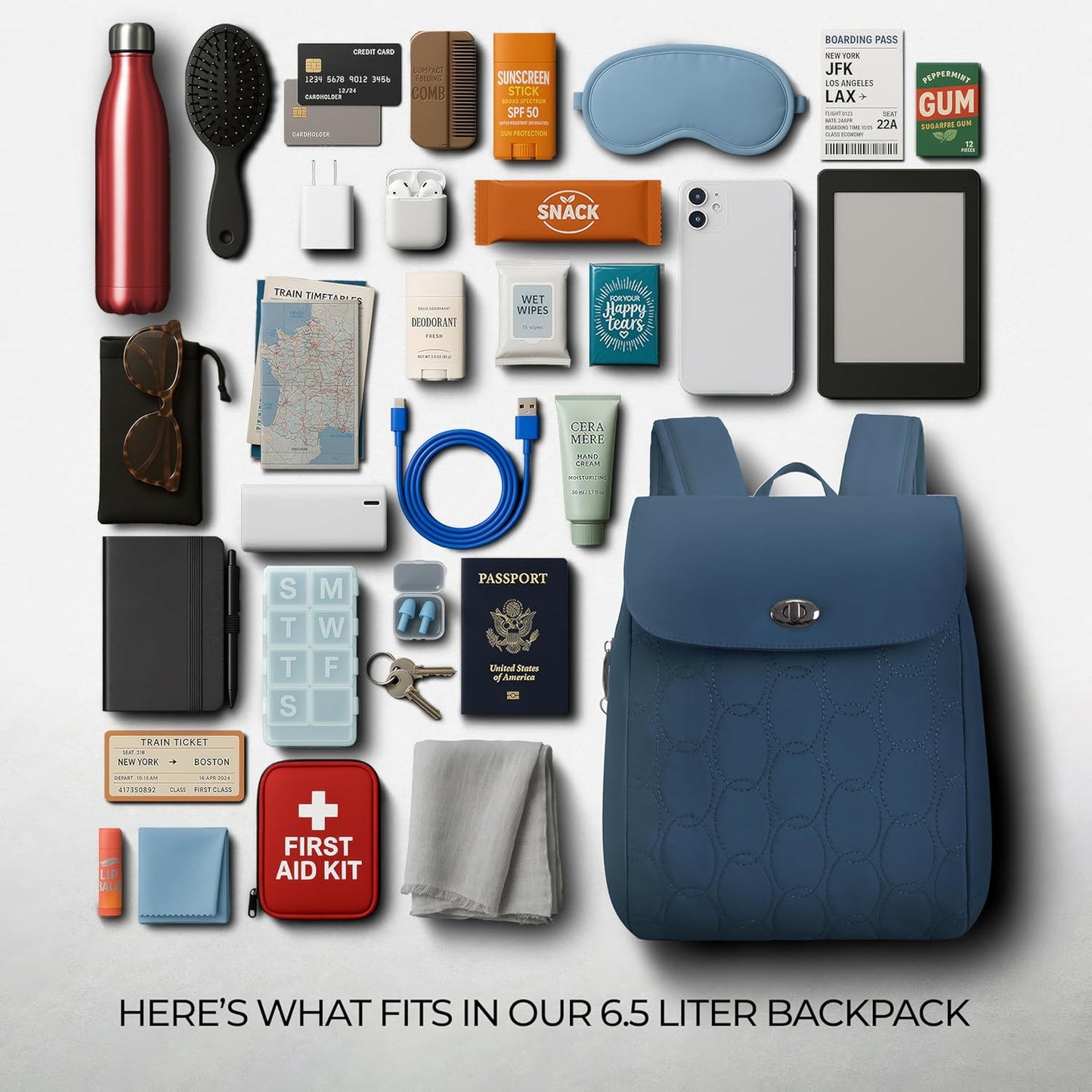 Travelon Anti-Theft Compact Backpack - Secure Design for Travel | Lightweight and Stylish