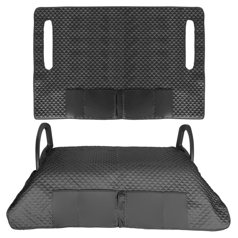 Roykaw Golf Cart Seat Cover, Golf Cart Seat Blanket w/Double Layer Universal Compatible with EZGO TXT RXV/Club Car DS Precedent 2 Seat Golf Carts, w/ 4 Storage Pockets, Easy to Use & Clean, Black