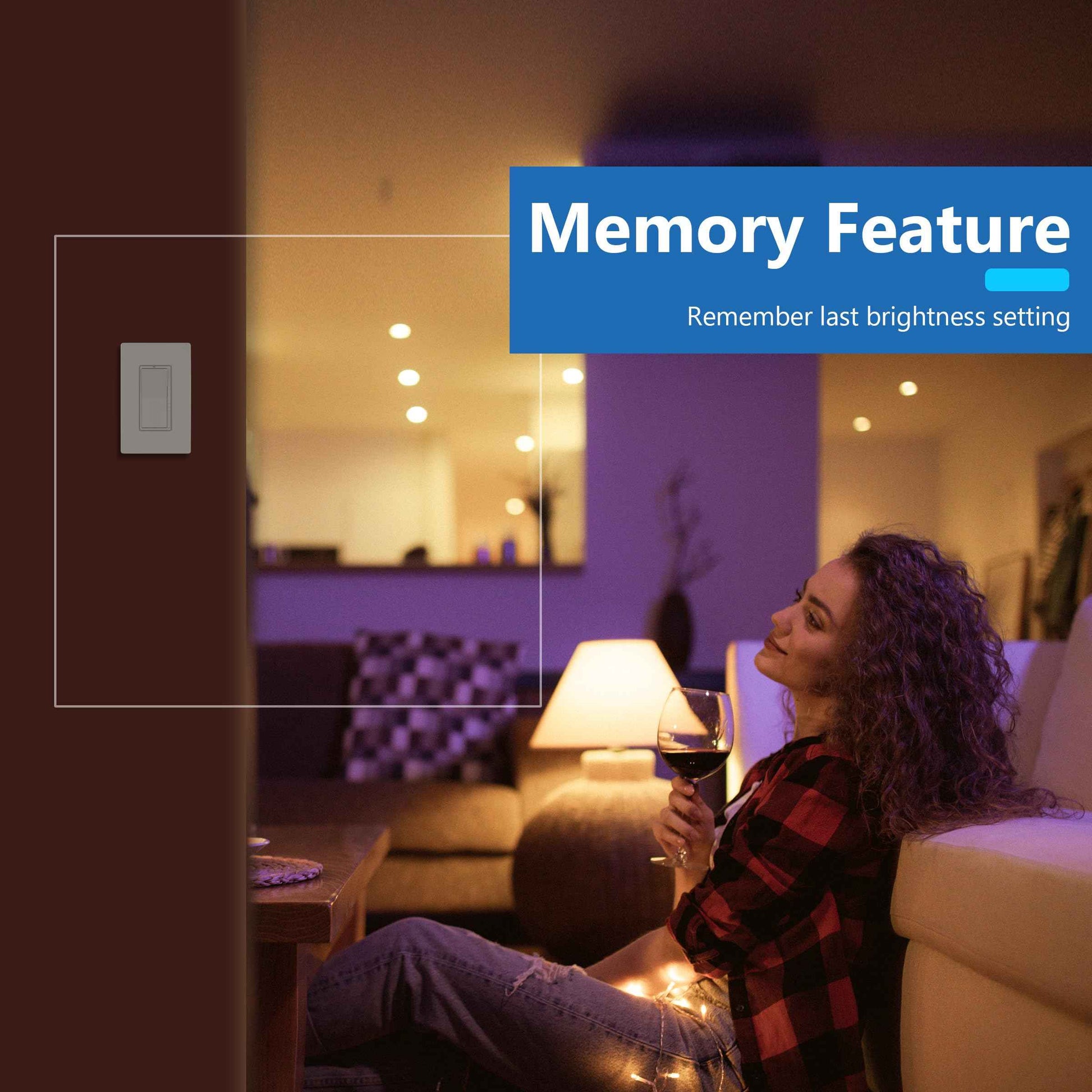 LIDER Dimmer Paddle Switch for Dimmable 300W LED/CFL Lights, 1-Pole or 3-Way, 120 V, Modern Upgrade, UL Listed, Wall Plate Included, White