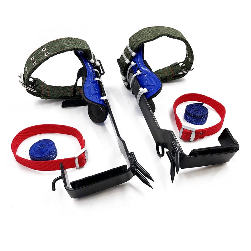 HTTMT- Tree/Pole Climbing Spike Set Safety Belt Strap Rope Adjustable Stainless Steel [P/N: ET-OUTDOOR002-RAW]