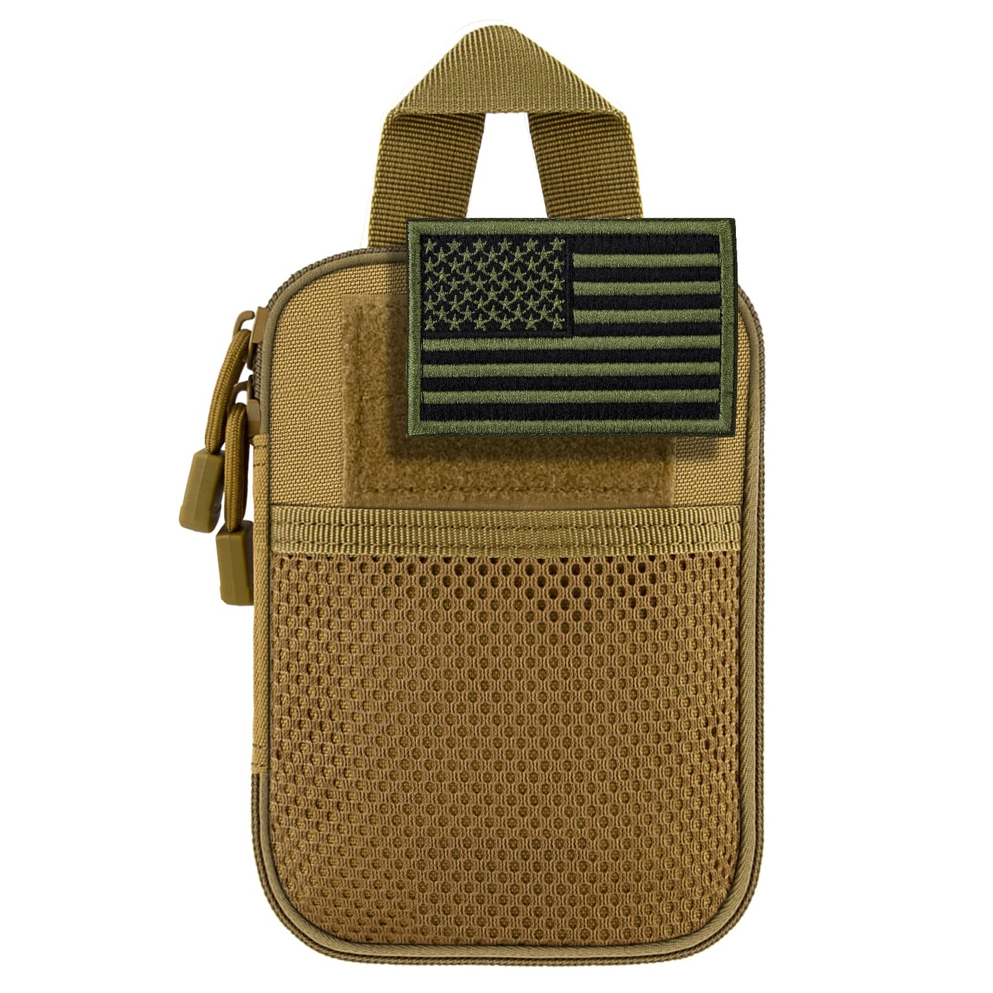 bvya Tactical Molle EDC Utility Tool Pouch Compact Pocket Organizer Pouch with Flag Patch