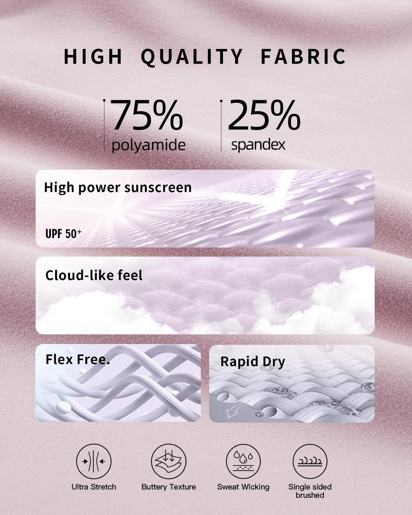 SURF CUZ Women's Board Shorts 5" Seamless Gym Biker High Waist Running Spandex Yoga Tummy Control Leggings Pink