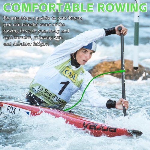 Kayak Paddle Board Tether Leash by [Brand Name] - Stretchable 3.3-7 Feet Strap with Carabiner for SUP & Fishing Gear