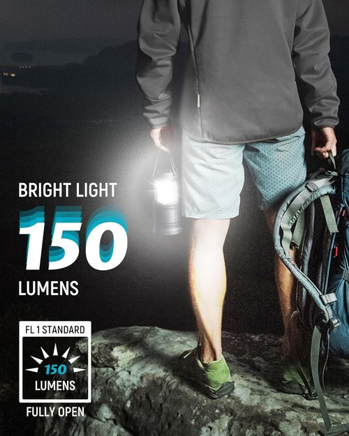 Lichamp LED Camping Lanterns - 4 Pack Battery Powered Collapsible Flashlights | Portable Emergency Lights