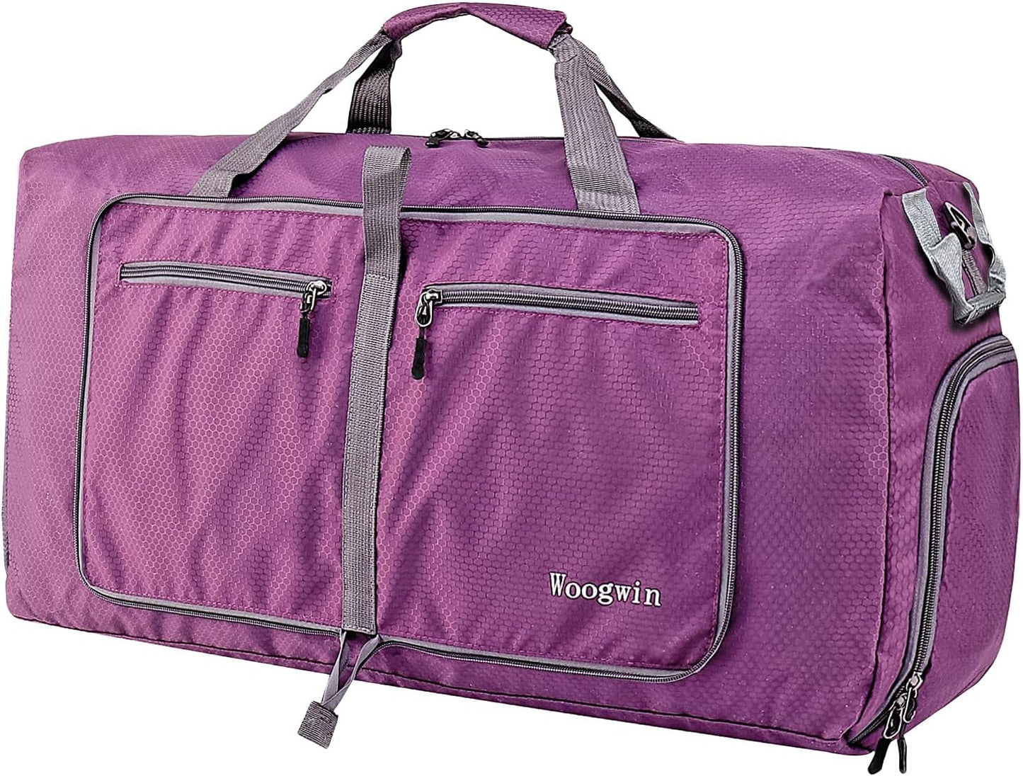 Woogwin Travel Duffel Bag - Large Waterproof & Foldable Overnight Bag for Gym, Beach, and Sports