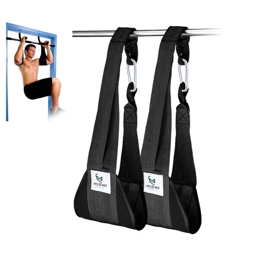 Impulse Max Sports Ultimate AB Straps for Pull-Up Bar | Durable Nylon Leg Raise for Core Strength & Six-Pack Abs Training | Ideal for Men & Women (Pair)