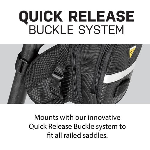 Topeak TC2261B Aero Wedge Pack with Strap Mount, Medium, black