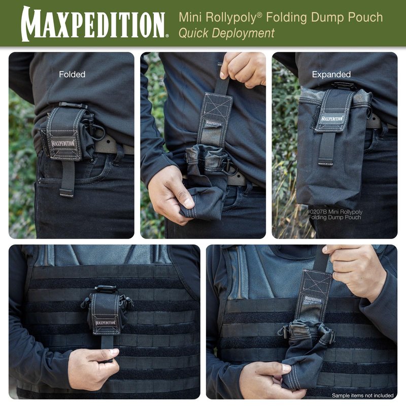 Maxpedition Mini Rollypoly Folding Dump Pouch (Black)