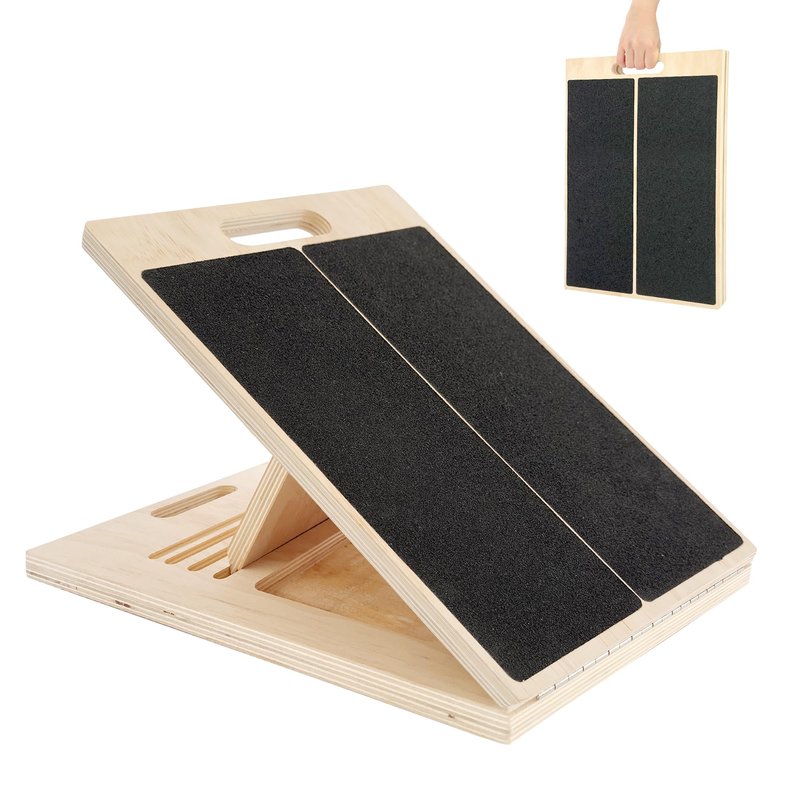 OiZenhio Portable Slant Board for Calf Stretching Squats Calf Stretcher Physical Therapy Equipment Adjustable Incline Board for Knees Ankle Heel Feet Leg