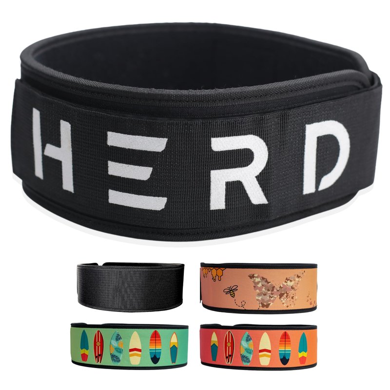 Herd Athletics Weightlifting Belt, Workout Belt for Bodybuilding, Powerlifting, Olympic Lifting, Cross Training | Ideal for Squats, Deadlifts, and Barbell Exercises with Metal Buckle | Exceptional Back and Core Support (Black, X-Small)