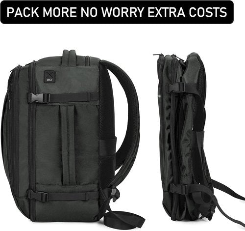 ECOHUB Travel Backpack - Airline Approved Personal Item Bag | Waterproof 13-Pocket Daypack, Gray