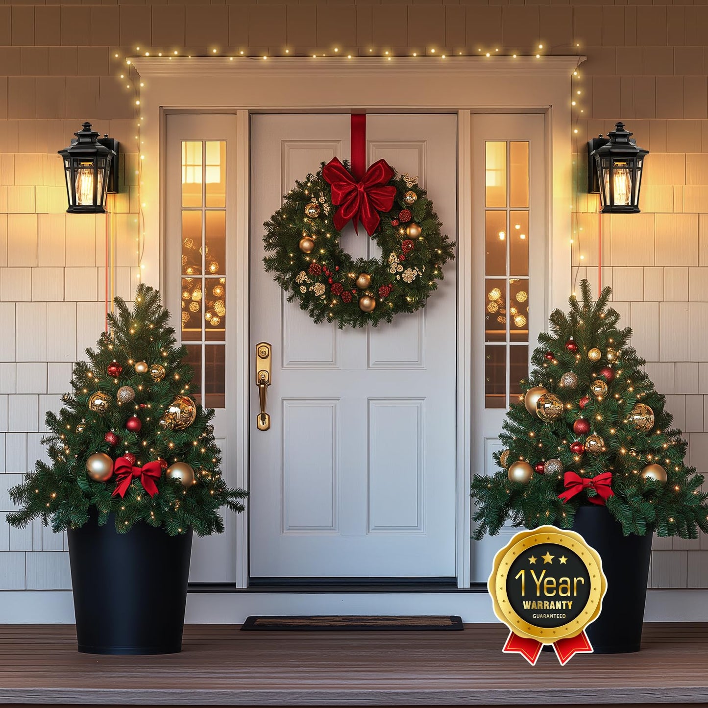 Gleamz Porch Lights with Outlet, Black 2-Pack Dusk to Dawn Outdoor Lighting with GFCI Outlet, 9in H Exterior Light Fixtures Waterproof Anti-Rust, Outside Lights for House,Front Door,Garage,Backyard