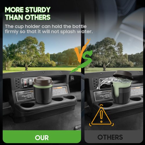 10L0L Universal Golf Cart Heater Propane Cup Holder for Yamaha EZGO Club Car, Material Upgrade Replacement Holder for 16.4 oz Portable Propane Heater Camping Gas Cylinder Black (2 Pack)