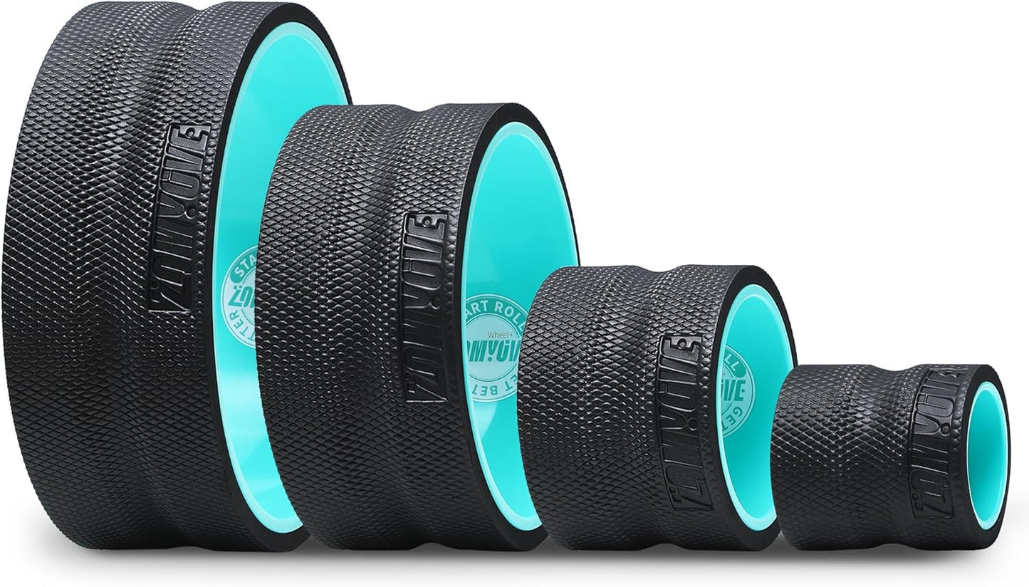 Skiennix Yoga Wheel - 4 Pack Back Roller for Pain Relief & Deep Tissue Massage | Ideal for Stretching