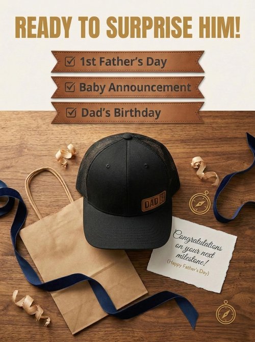 Lichfamy First for New Dad Hat Est 2026 - Best 1st Time Idea for Husband Men Expecting Dad to be Trucker Hat Baby Pregnancy Announcement for Birthday Christmas Black