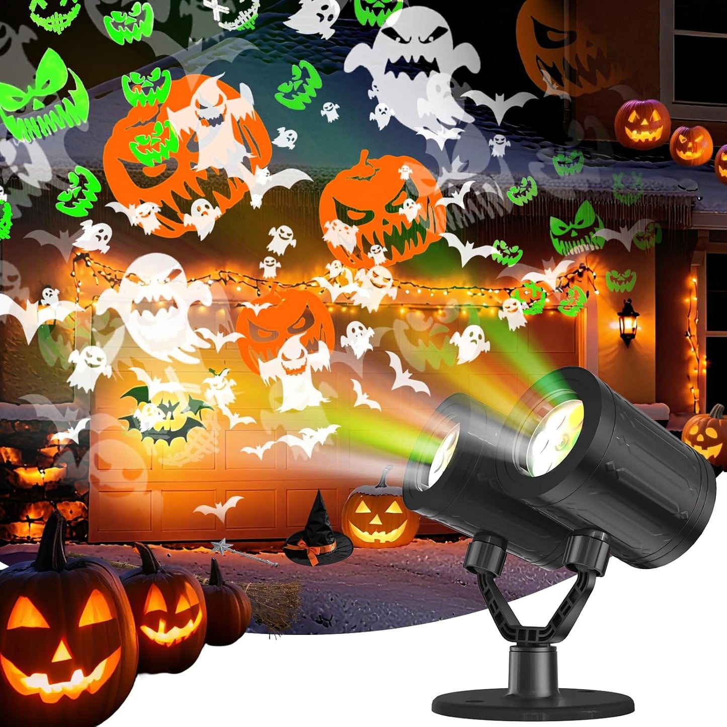 Upgraded Snowflake Christmas Projector Lights - Triple Head LED Outdoor Decor with Timer