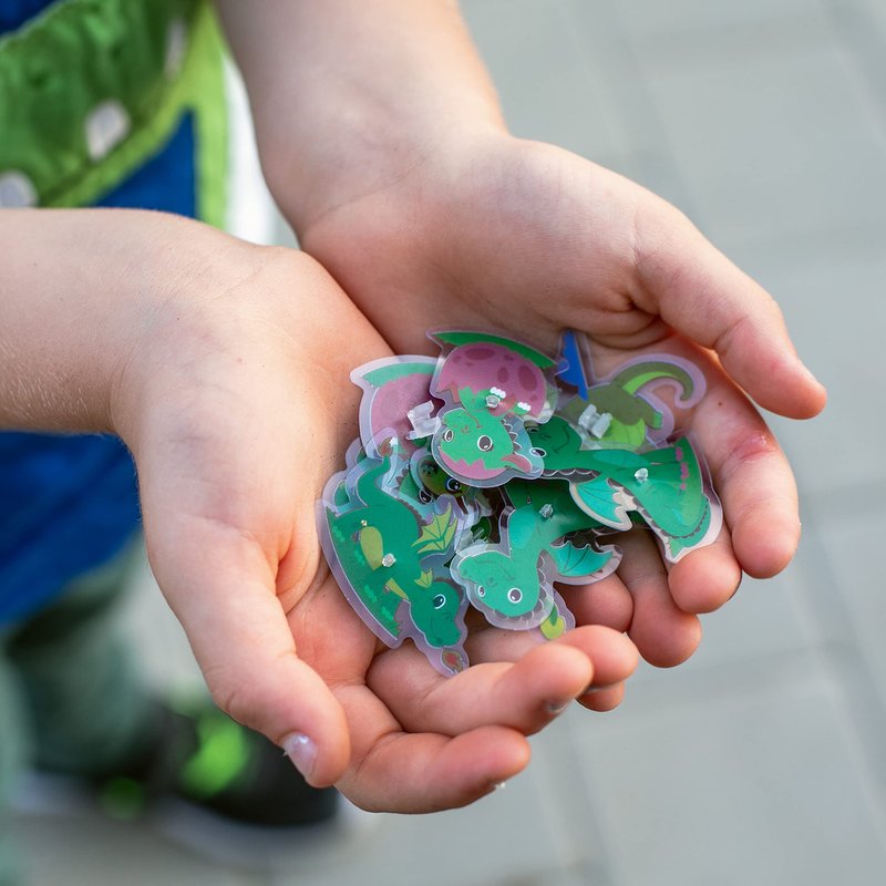 Wheely Bikes 36 Pcs Kids Bike Spoke Decorations – Cute Dinosaur, Flower & Butterfly Kids Bike Accessories for Boys, Bike Charms - Party Favors, Goodie Bag Stuffers for Boys & Girls, Green