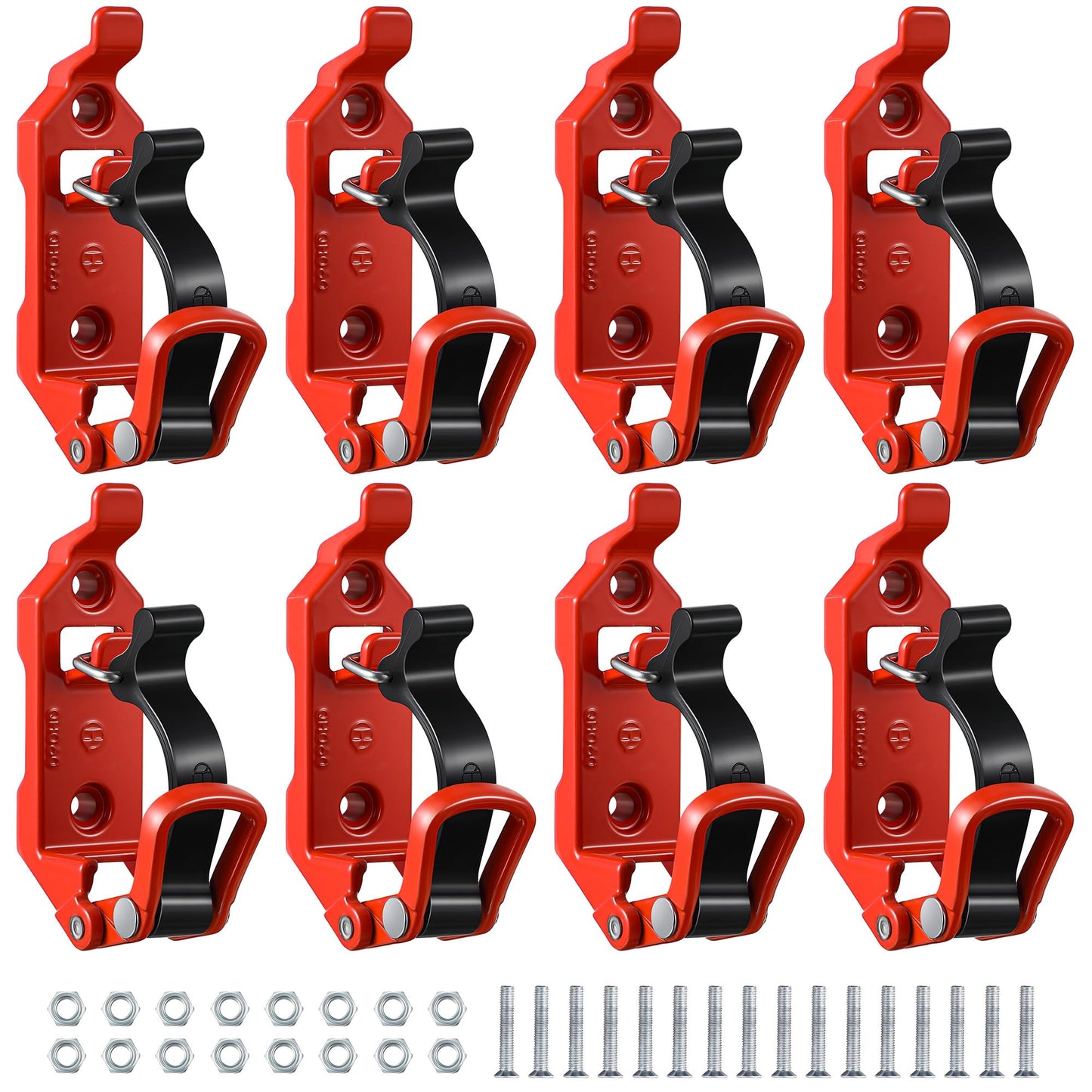 8 Pcs Shovel Holder for Truck, Heavy Duty Shovel Mounts for Roof Rack, Quick Release Axe Holder Mount Kit, Metal and Rubber Car Accessories/ Garage Storage/ Truck/ Wall Mounting Brackets