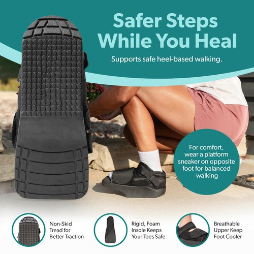 BraceAbility Forefoot Offloading Post-Op Shoe - Non-Weight Bearing Medical Wedge Boot for Diabetic Foot Ulcer, Metatarsal Fracture, Broken Toe, Bunion, Hammer Toe Surgery - Fits Men and Women (XL)