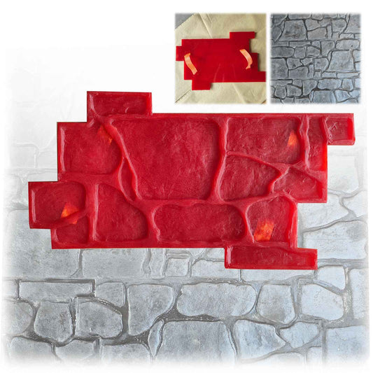Concrete Stamps - Stone Tile Texture Mat, Slate Floor Imprint Mold for Outdoor Decorative Landscaping, Rocks Textures Stone Forms