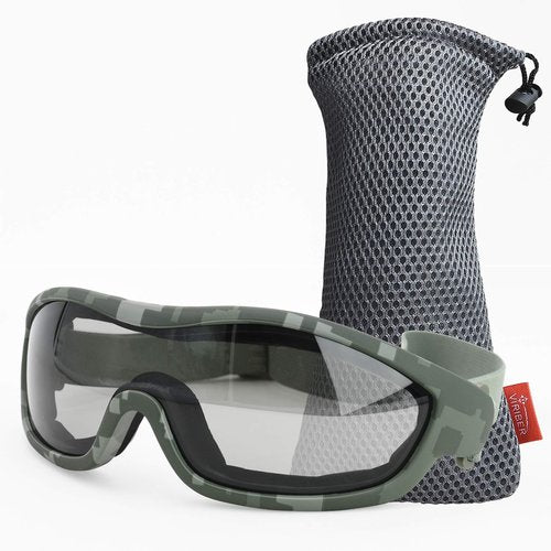 Viriber Motorcycle Goggles - UV Protective Outdoor Glasses, Dust-proof Combat Goggles, Military Sunglasses - Camouflage