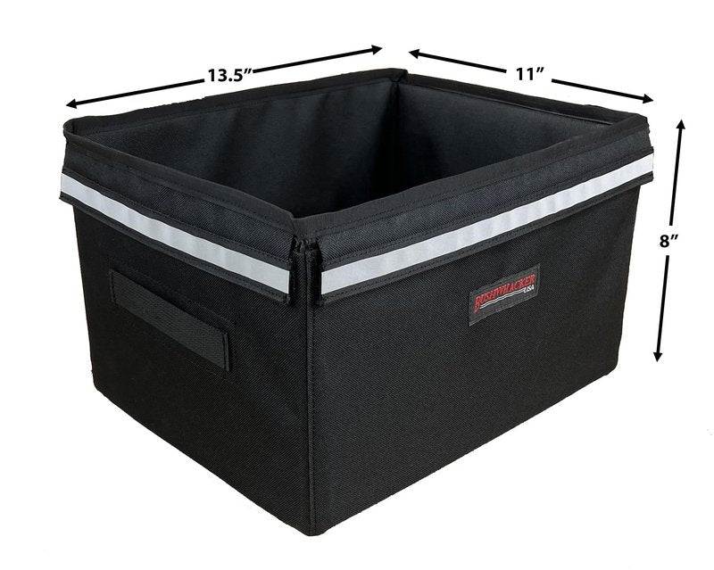 Bushwhacker Portland - Bike Rack Dog, Grocery and Goods Carrier - Bicycle Pannier Crate Cycling Basket Trunk Bag Rear Bed Storage Leash Carry Cargo Pet Commuter Behind Seat Accessories Ebike (Small)