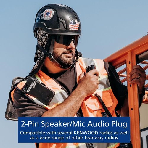 Kenwood KMC-45D Heavy Duty Military Spec Remote Speaker/Microphone w/ 2.5mm Earphone Jack, Dust & Water Resistant ProTalk & NX Series Radios, OEM