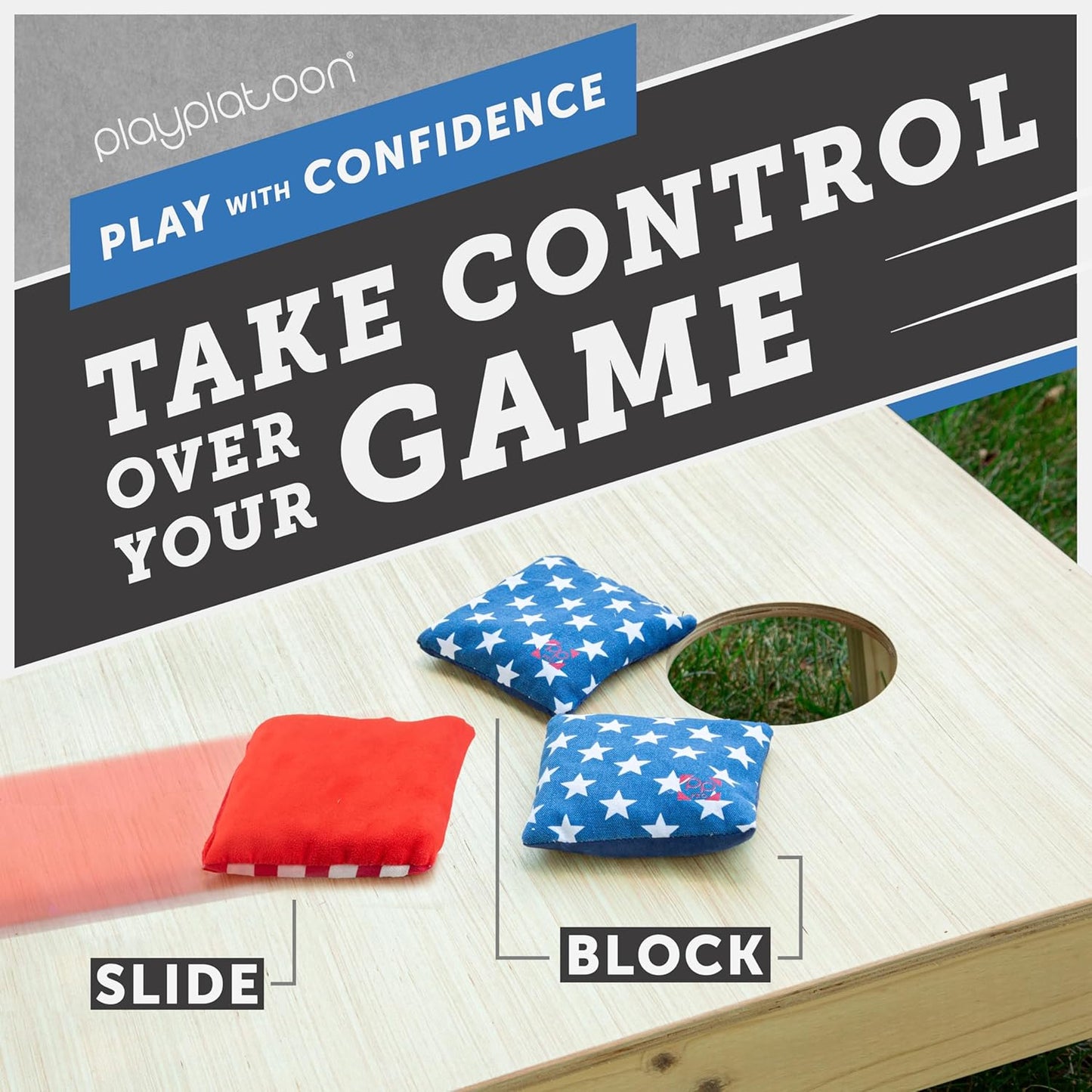 Skiennix Professional Cornhole Bags - Set of 8 Regulation All-Weather Double-Sided Bean Bags | Sticky & Slick Design