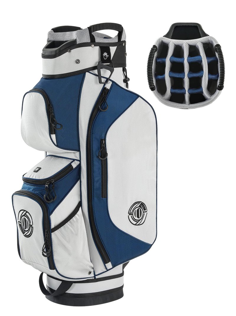Shopsource Golf Cart Bag, 15 Way Top Lightweight Golf Bag, Golf Club Cart Bags for Men Women with Full-Length Dividers, Dedicated Putter Well, Rain Cover