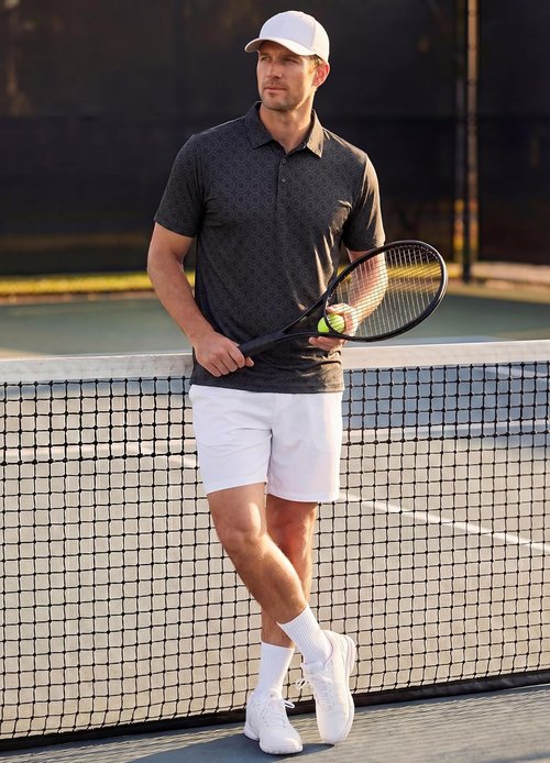 Libin Golf Shirts for Men - Quick Dry Moisture-Wicking Short Sleeve Polo | Casual Business Style