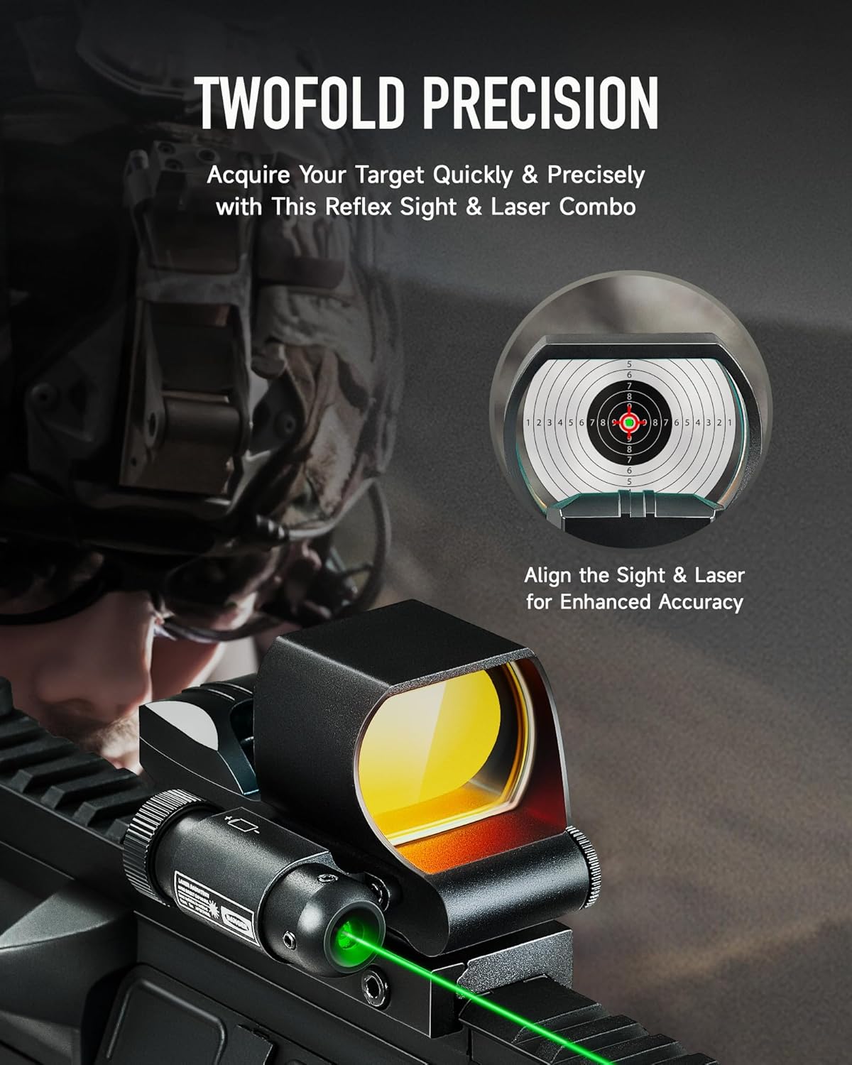 PINTY Red Dot Sight | Compact Tactical Reflex Optics with Multiple Reticles for Picatinny Rail