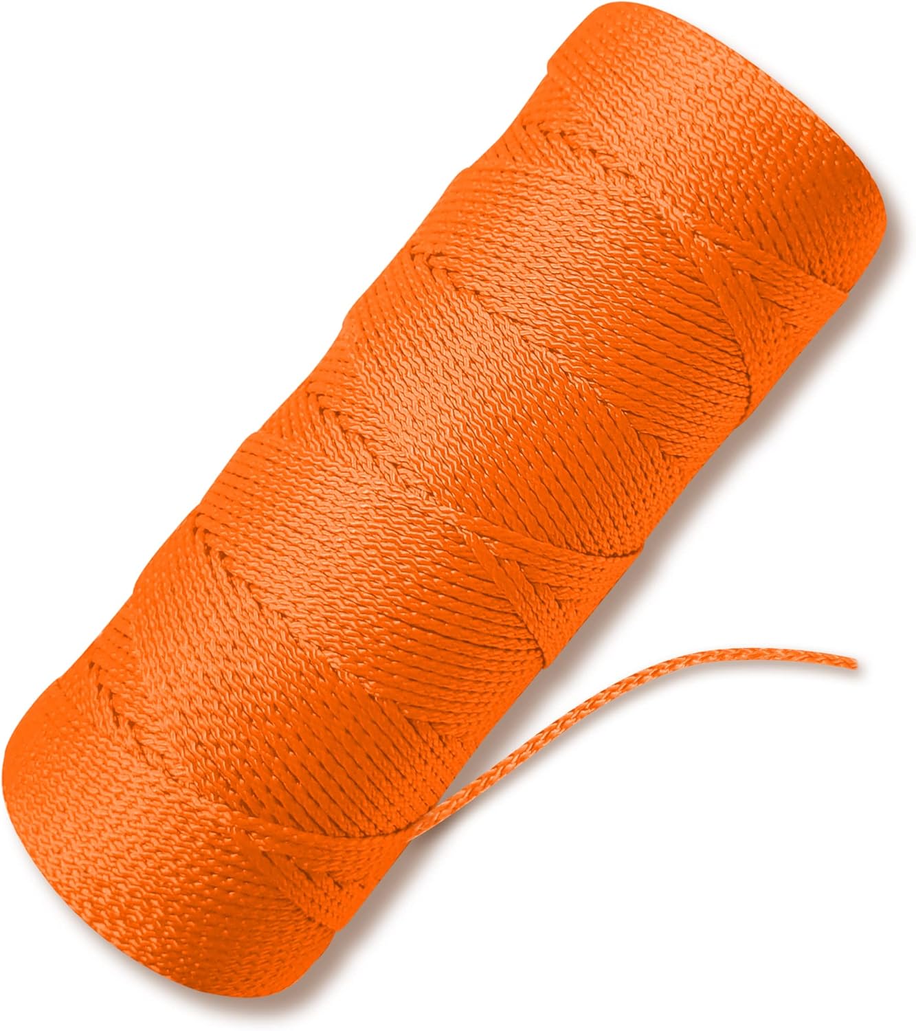 Orange Mason Line | #18 Braided Nylon String - 250 Ft Length - Durable Twine for Gardening & Masonry